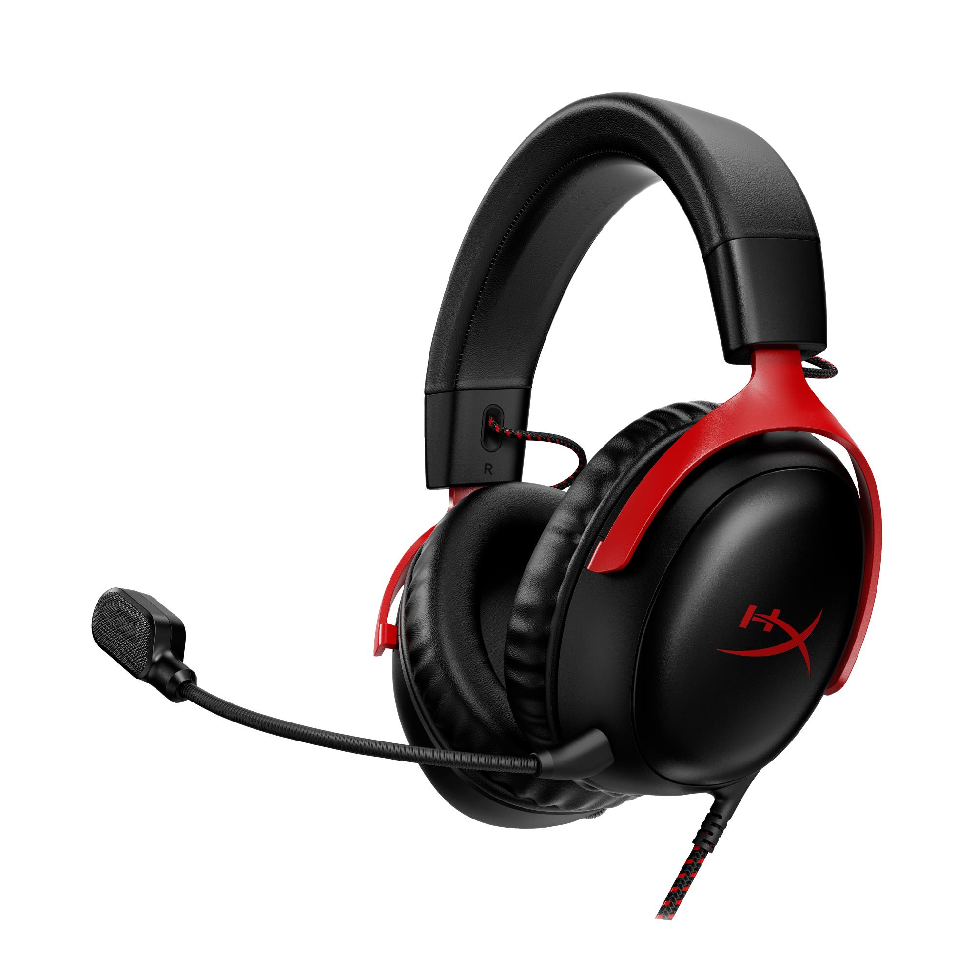 HyperX Cloud III ausinės su mikrofonu / juodos / raudonos 727A9AA