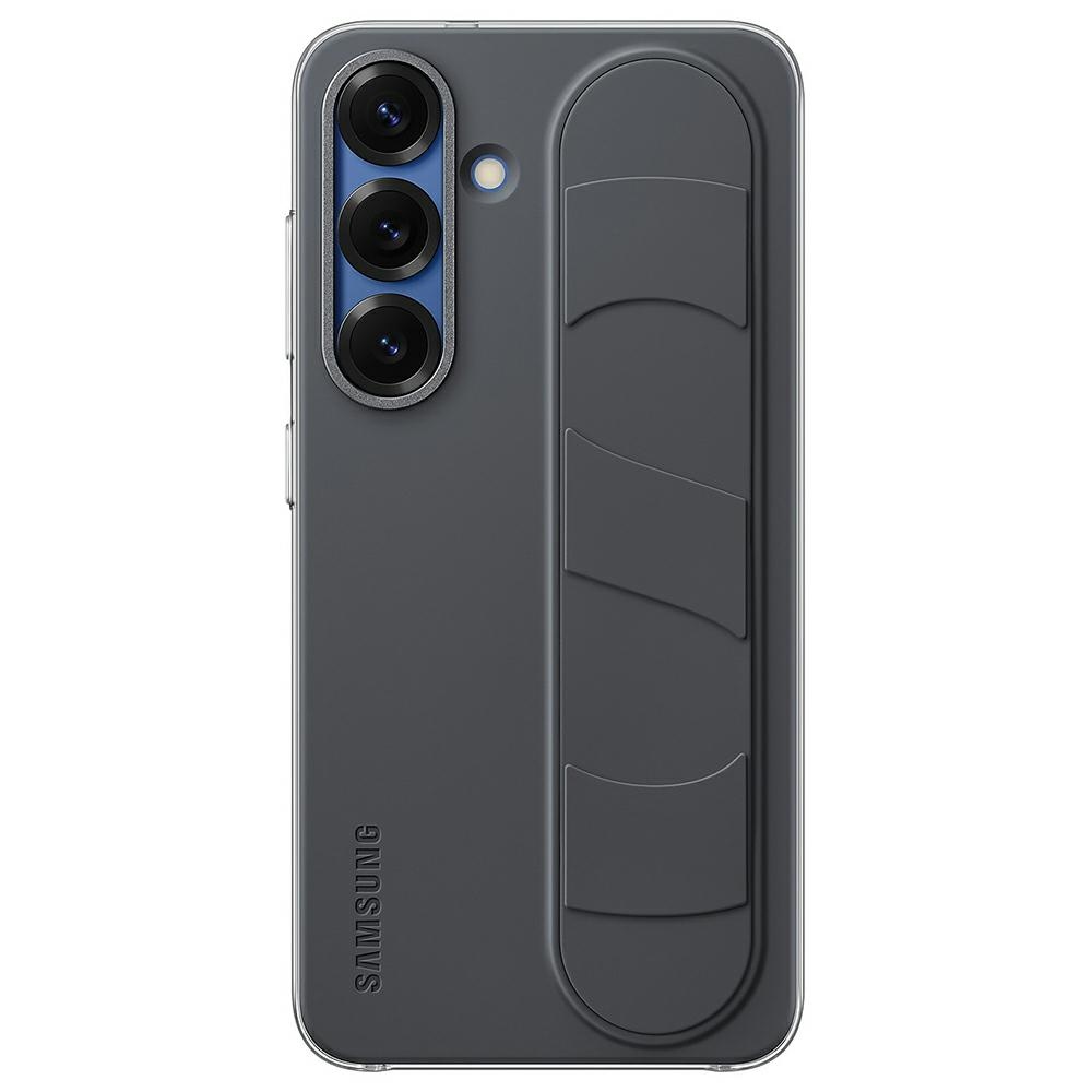 Samsung Standing Grip Case dėklas, skirtas Samsung Galaxy S25, juodas