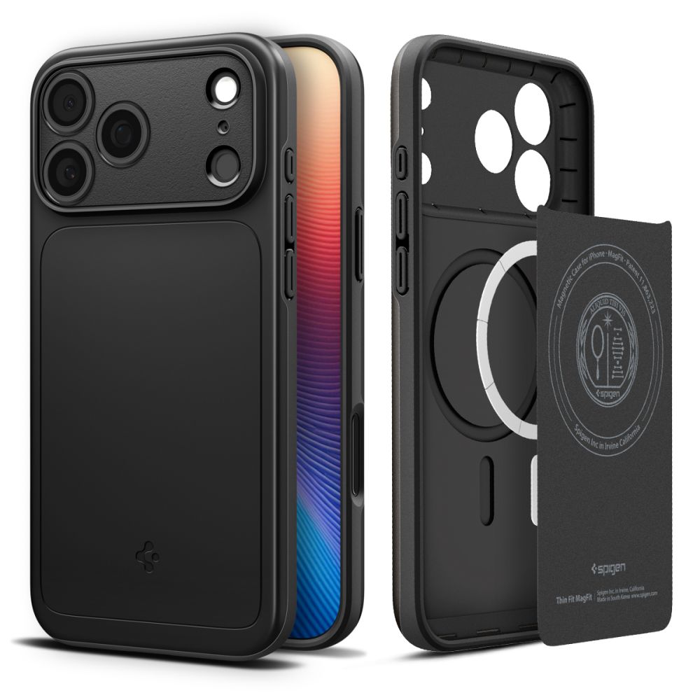 Spigen Thin Fit Magnetinis dėklas telefonui iPhone 17 Pro - juodas