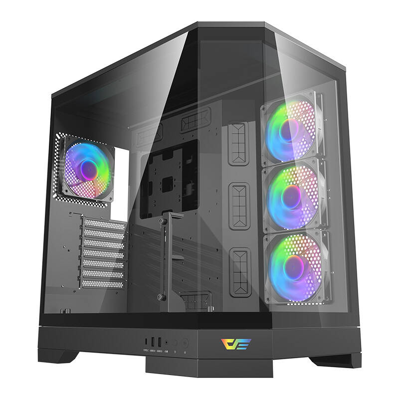 Darkflash DQX90 kompiuterio korpusas (juodas)