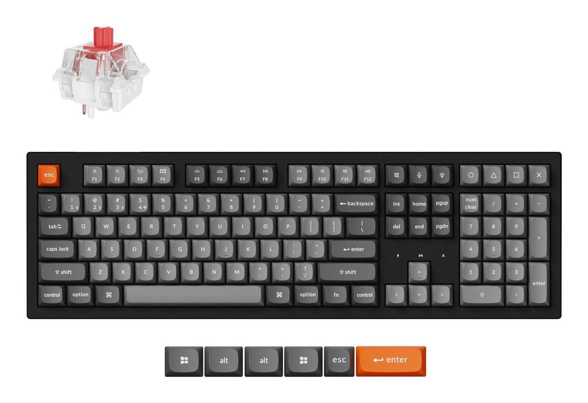 Klaviatūra Keychron WRL K10 Max RGB/Juoda