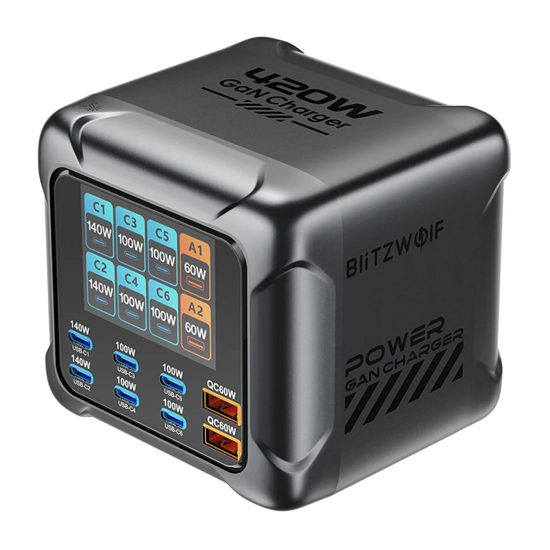 Blitzwolf BW-S33 420W įkroviklis, 8 prievadai