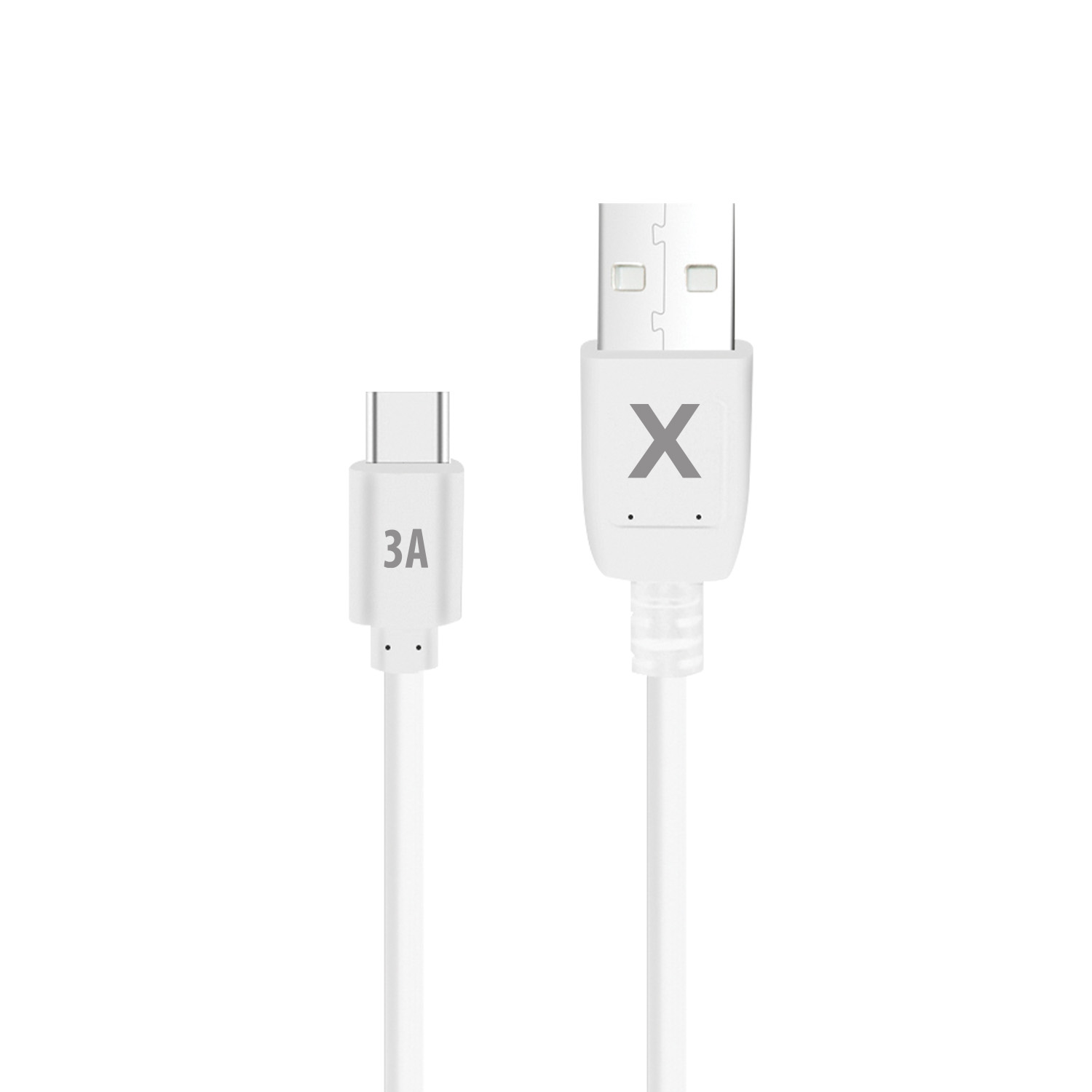 Maxlife kabelis USB - USB-C 2,0 m 3A baltas