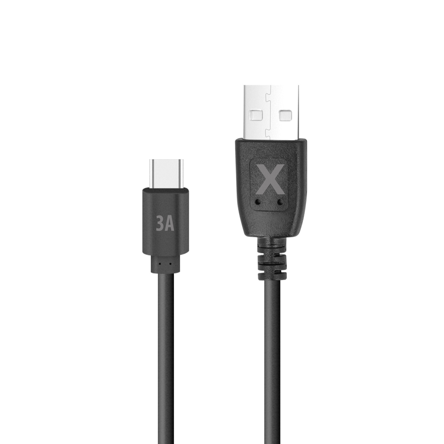 Maxlife kabelis USB - USB-C 2,0 m 3A juodas