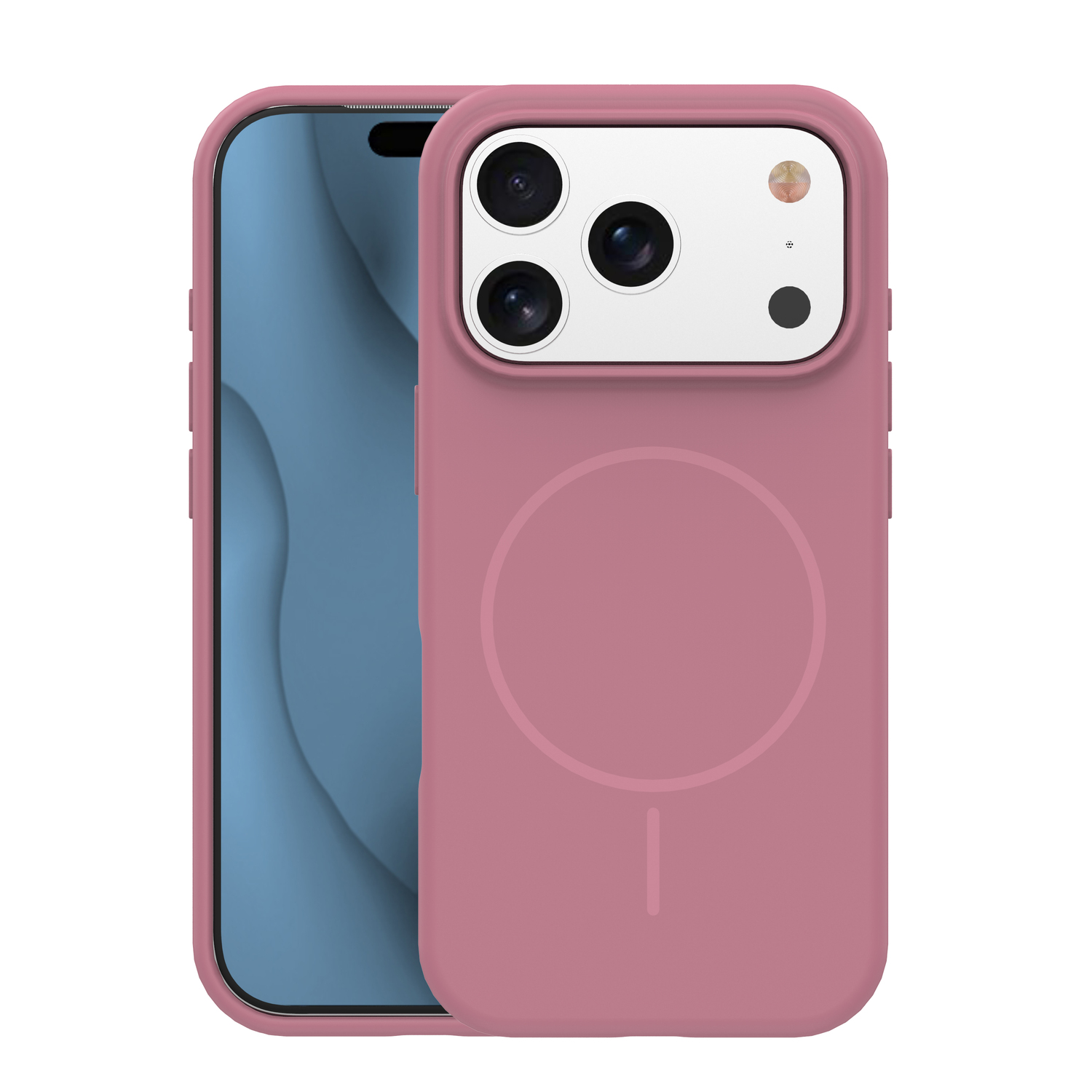 Silicone Thin Mag dėklas iPhone 17 Pro Max 6,9" rožinis