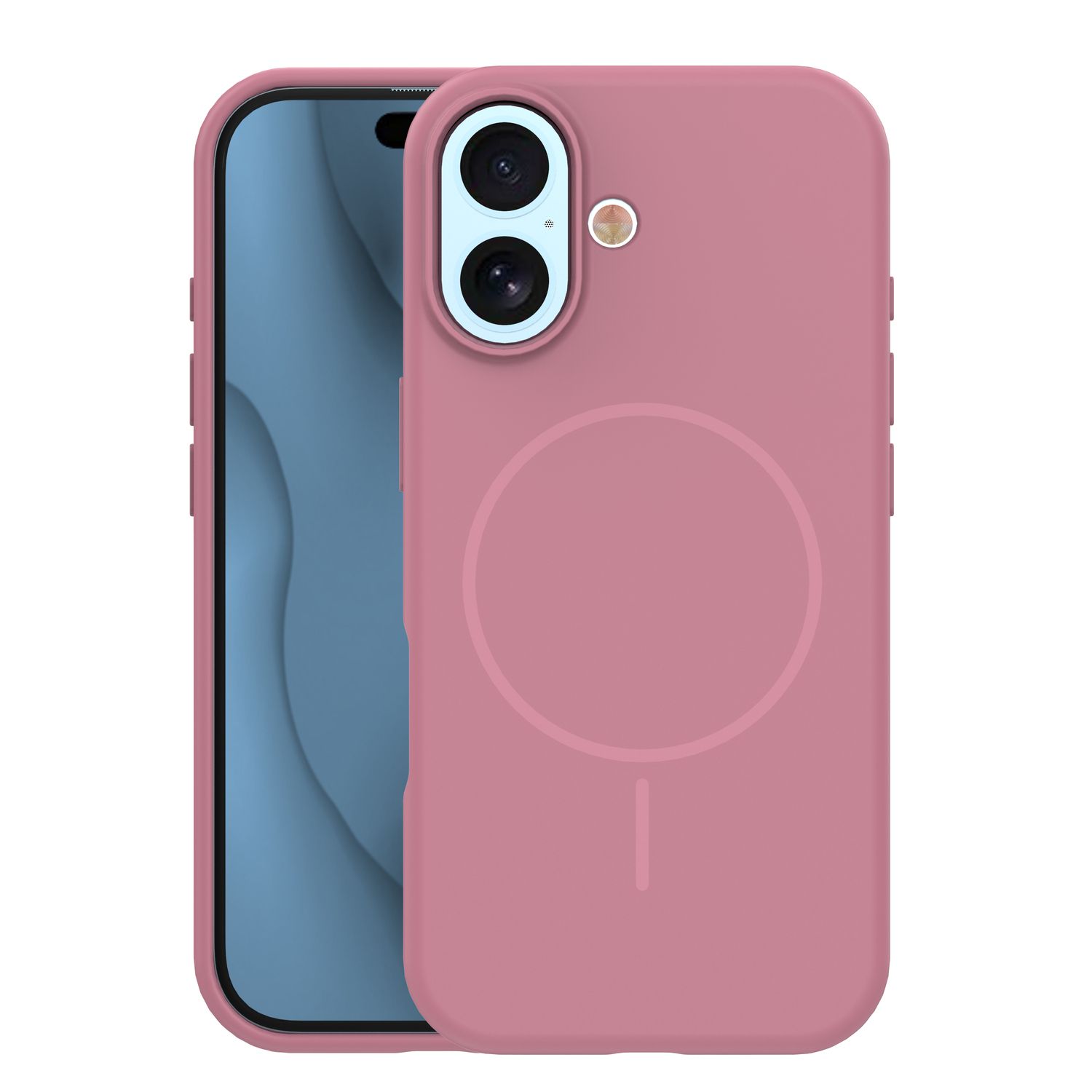 Silicone Thin Mag dėklas iPhone 17 6,3" rožinis