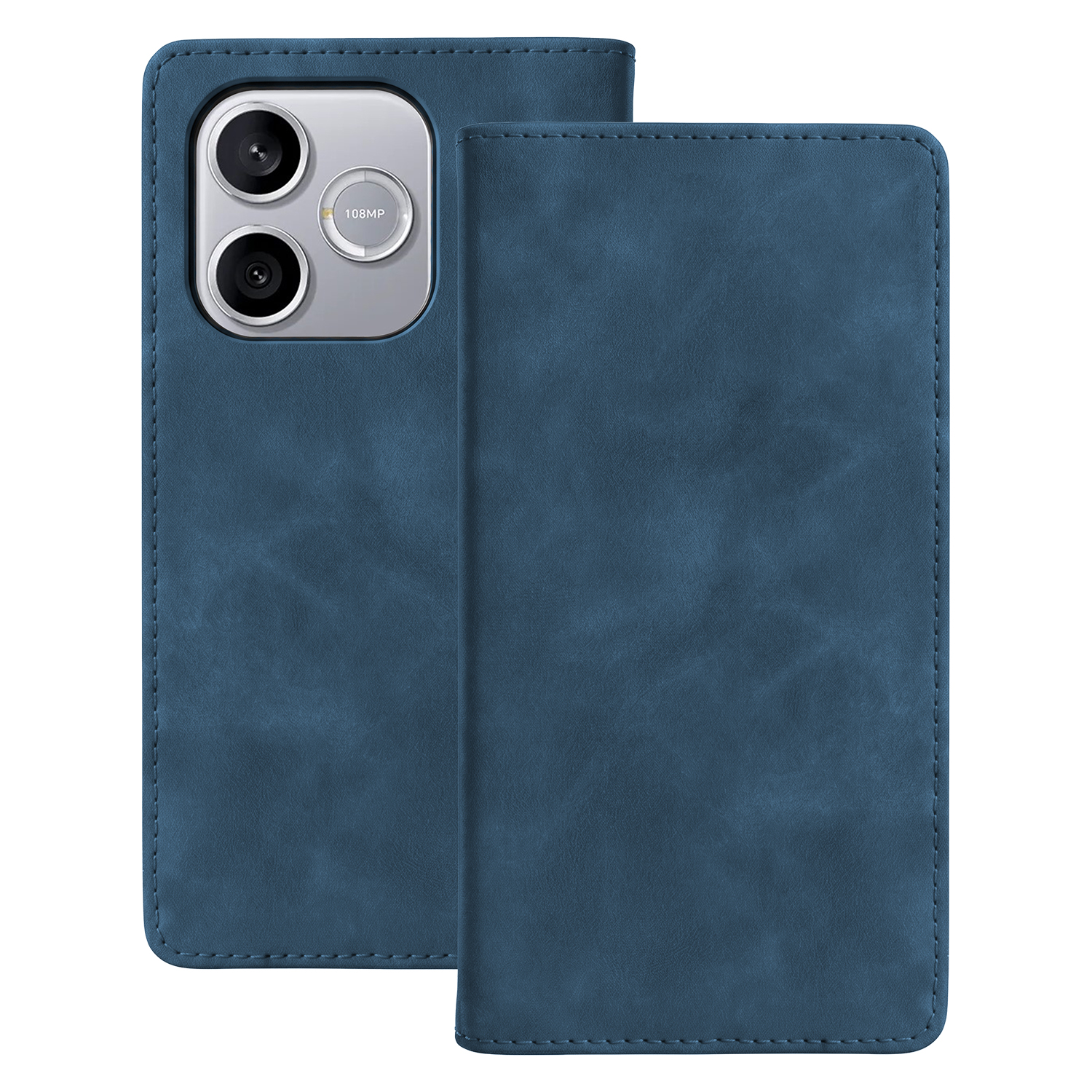 Smart Suede dėklas Honor 600 lite tamsiai mėlynas
