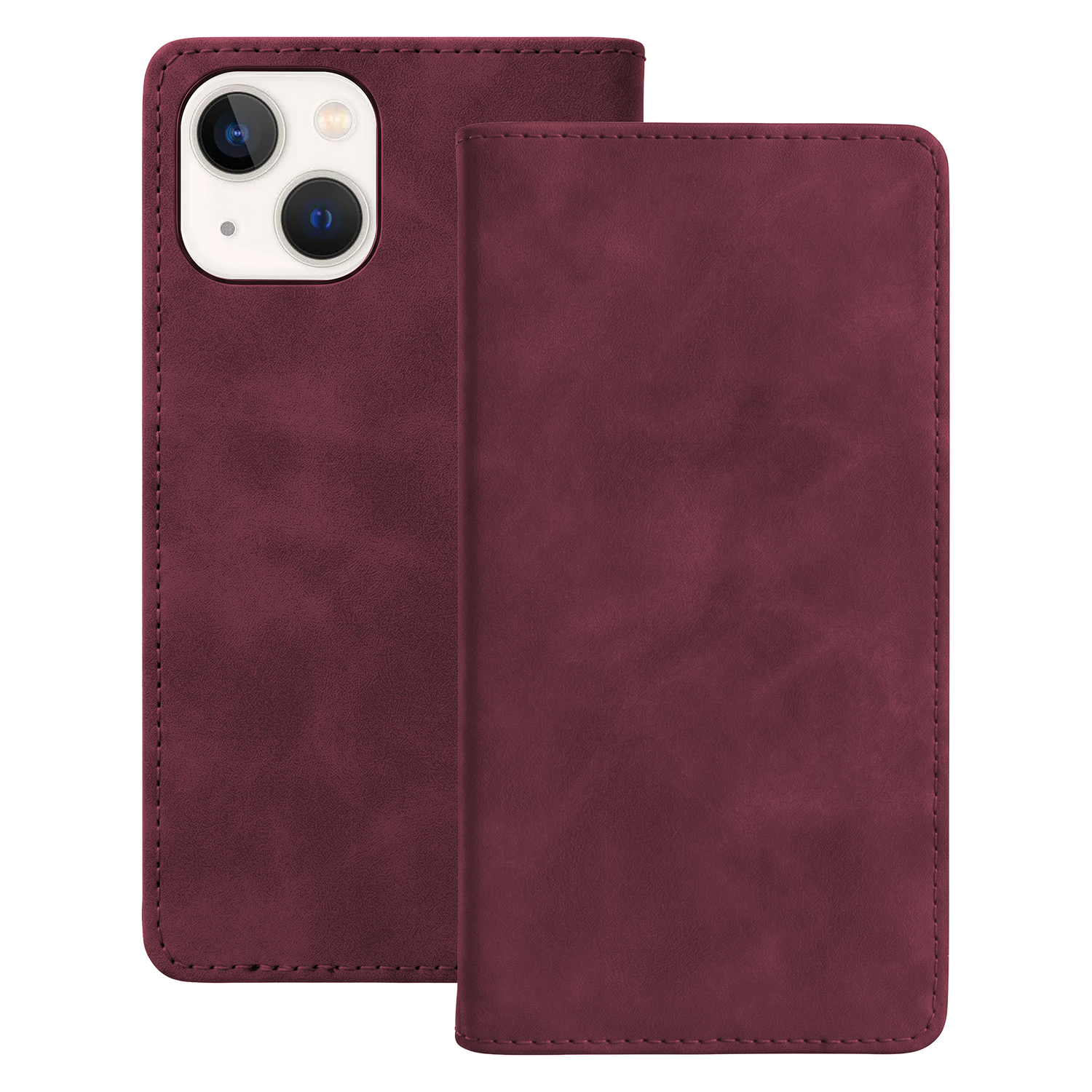 Smart Suede dėklas, skirtas iPhone 13 6,1", bordo