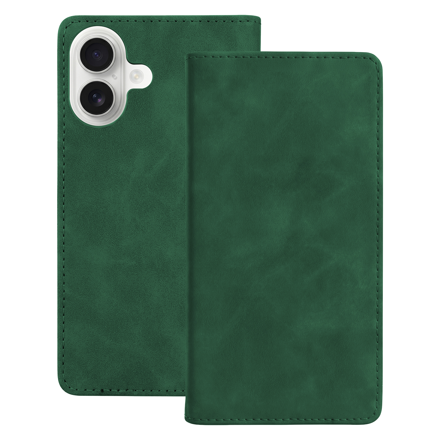 Smart Suede dėklas, skirtas iPhone 16 6,1", žalias
