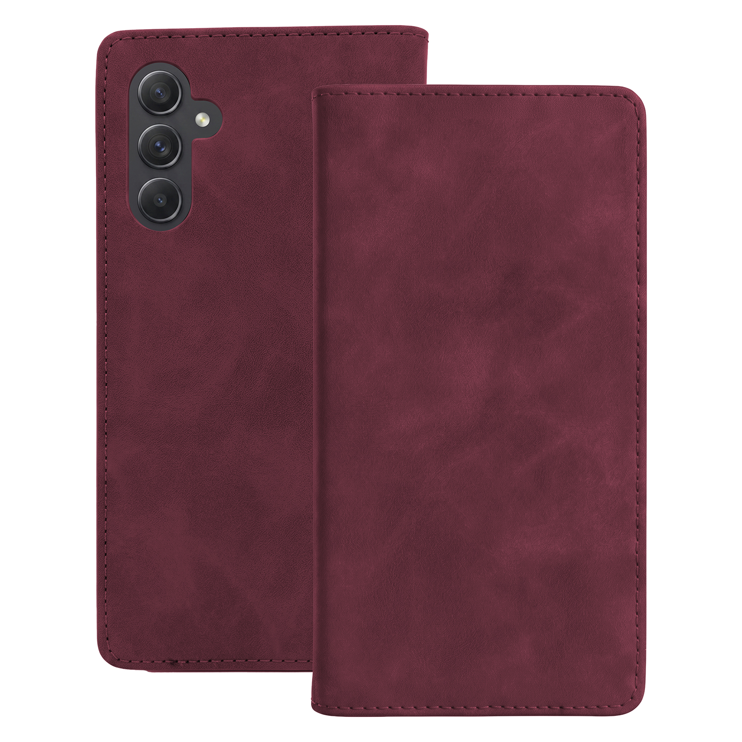 Smart Suede dėklas, skirtas Samsung Galaxy A34, bordo