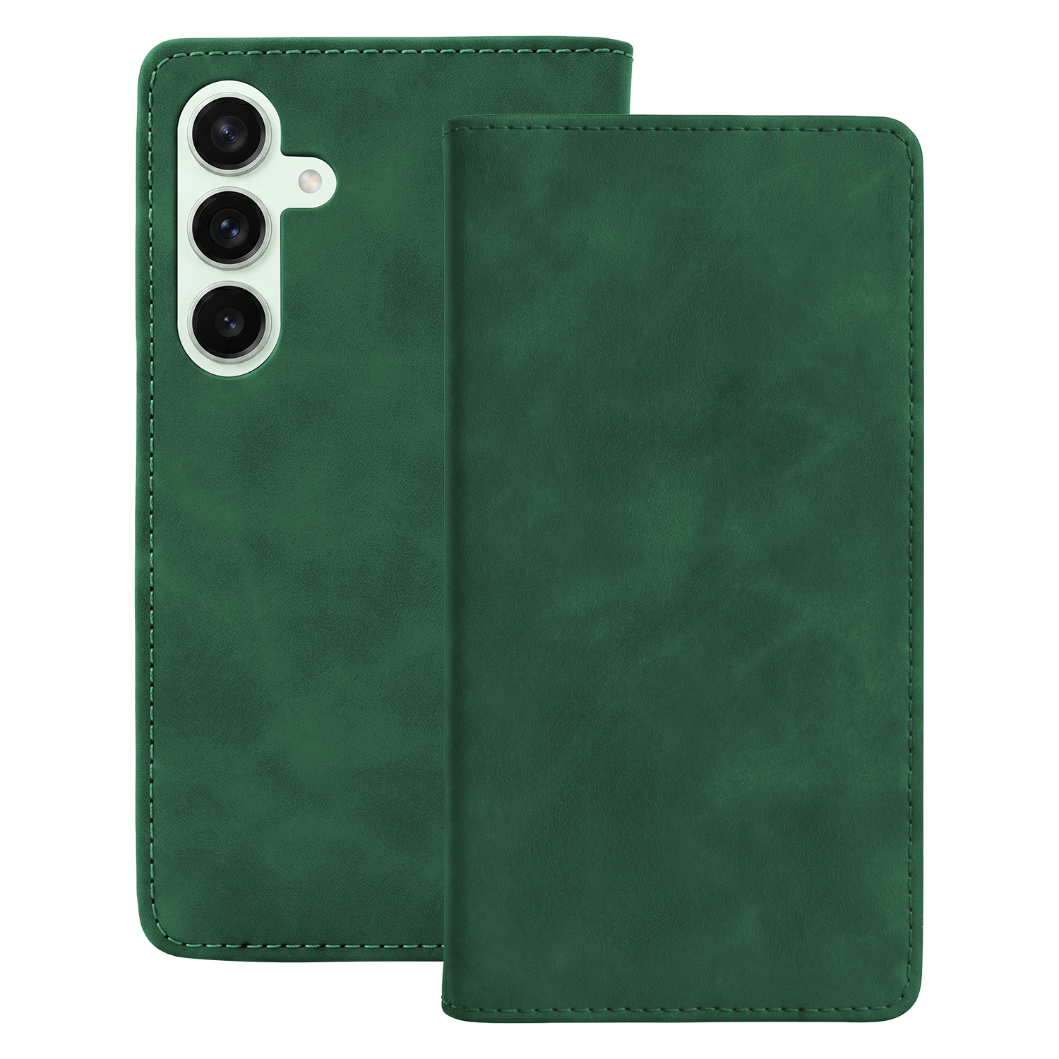 Smart Suede dėklas, skirtas Samsung Galaxy S25, žalias