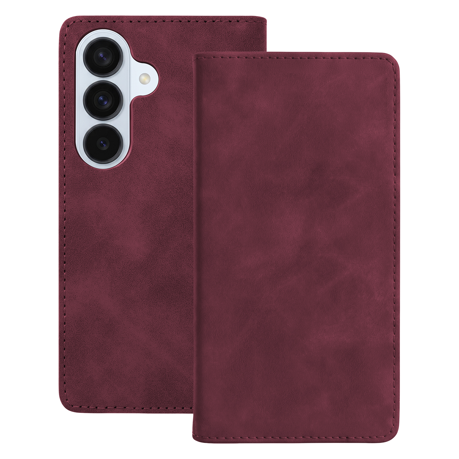 Smart Suede dėklas, skirtas Samsung Galaxy S26, bordo