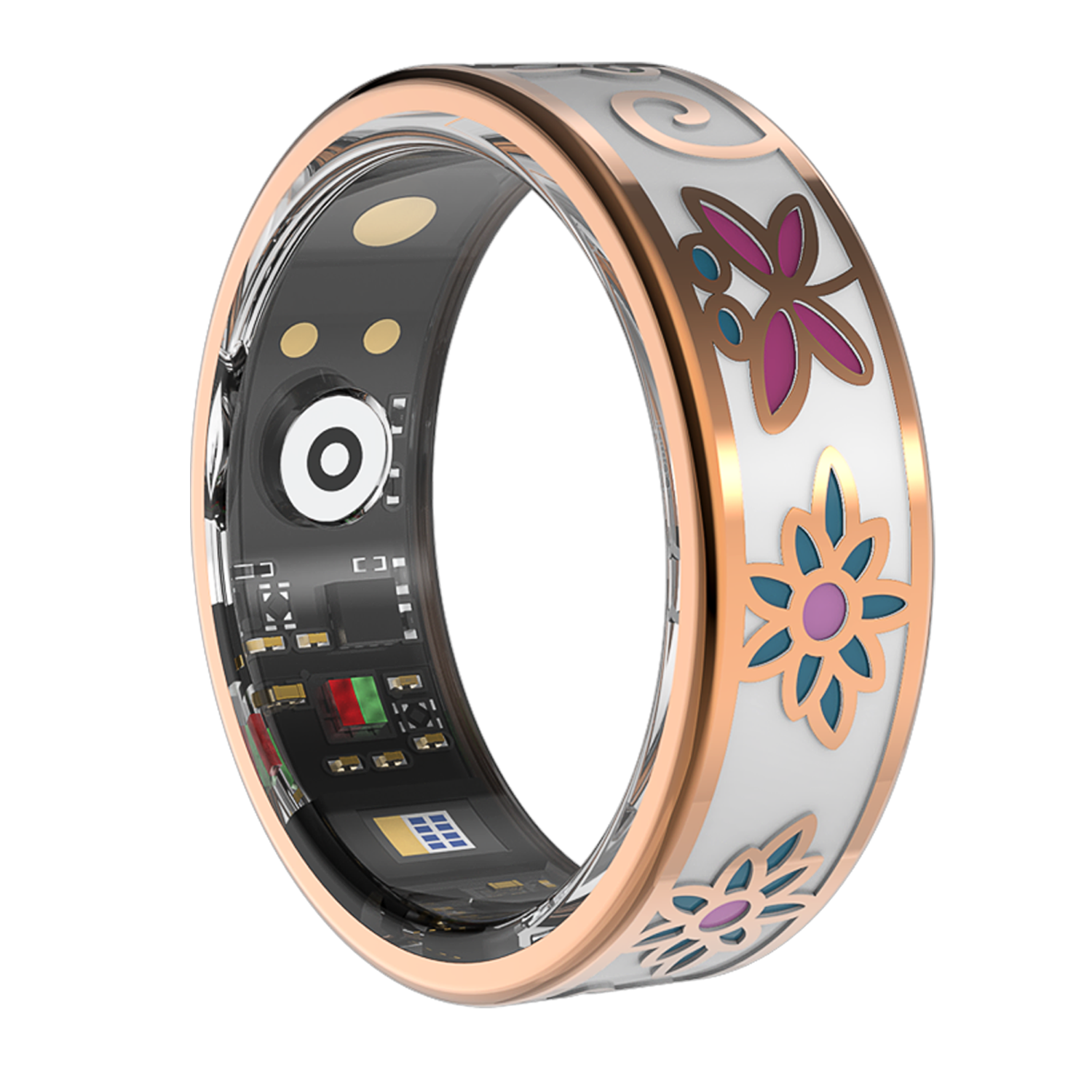 Forever Smartring Botanical SR-101 rožinis auksas dydis 8