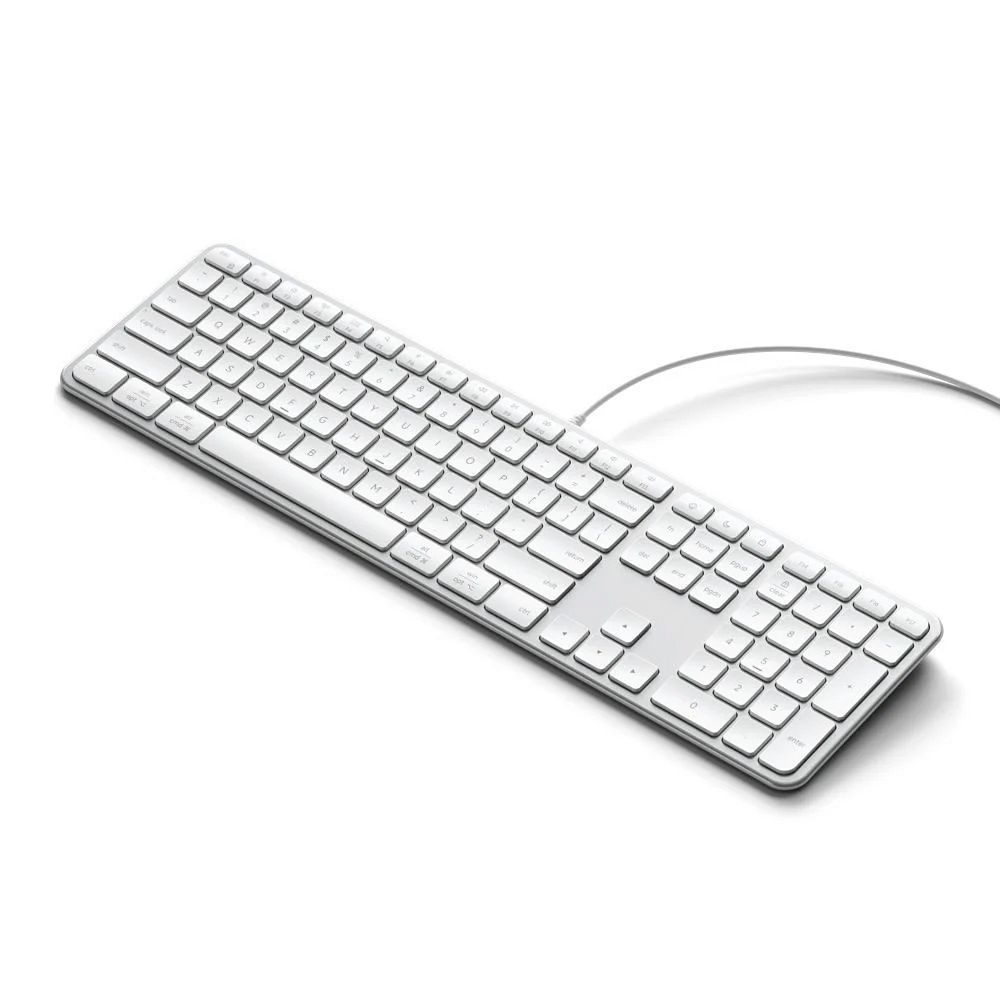 Laidinė klaviatūra USB A/USB C QWERTY Dual (Mac/Windows) Satechi Slim LX3 Wired sidabrinė