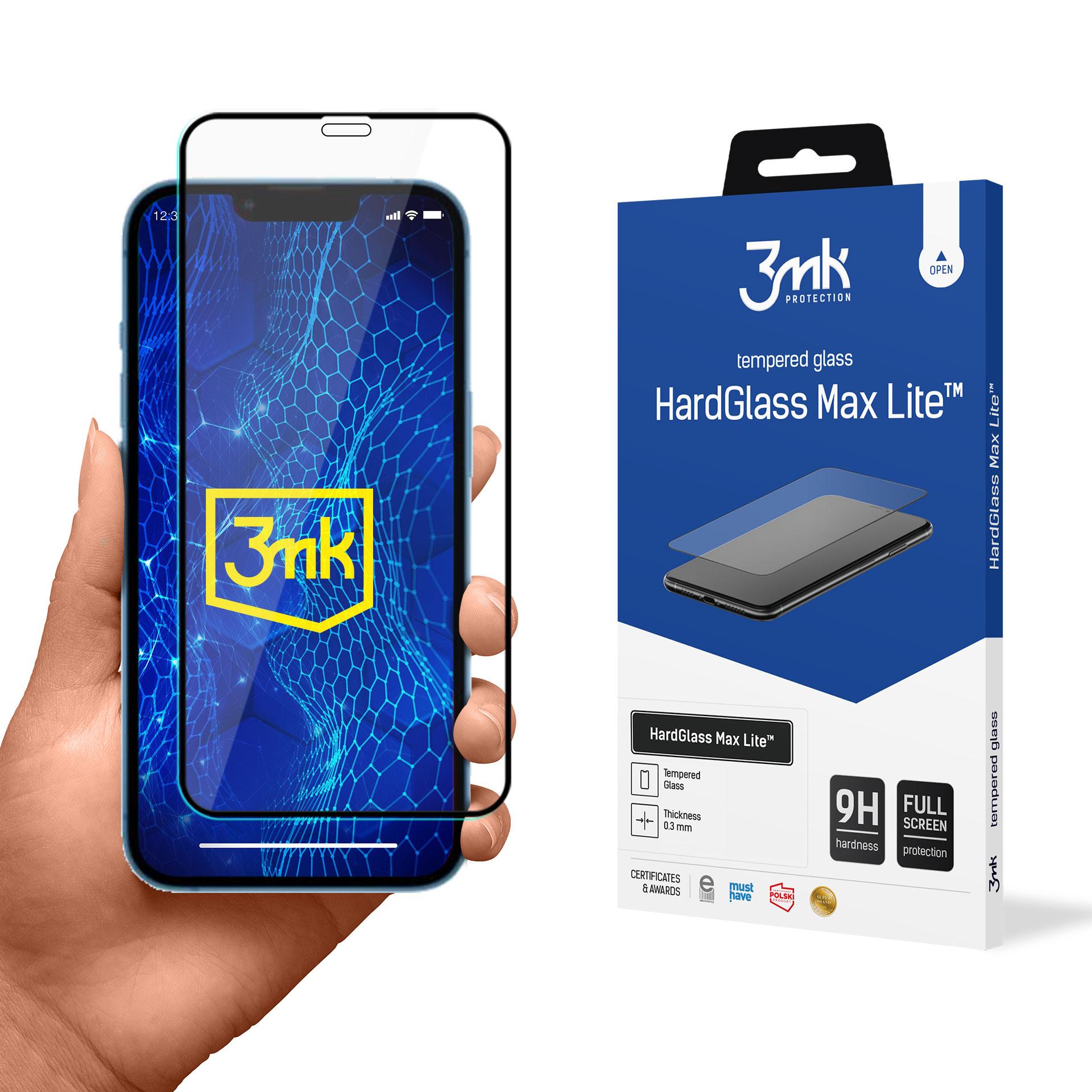 Закаленное стекло для iPhone 13 mini 9H из серии 3mk HardGlass Lite