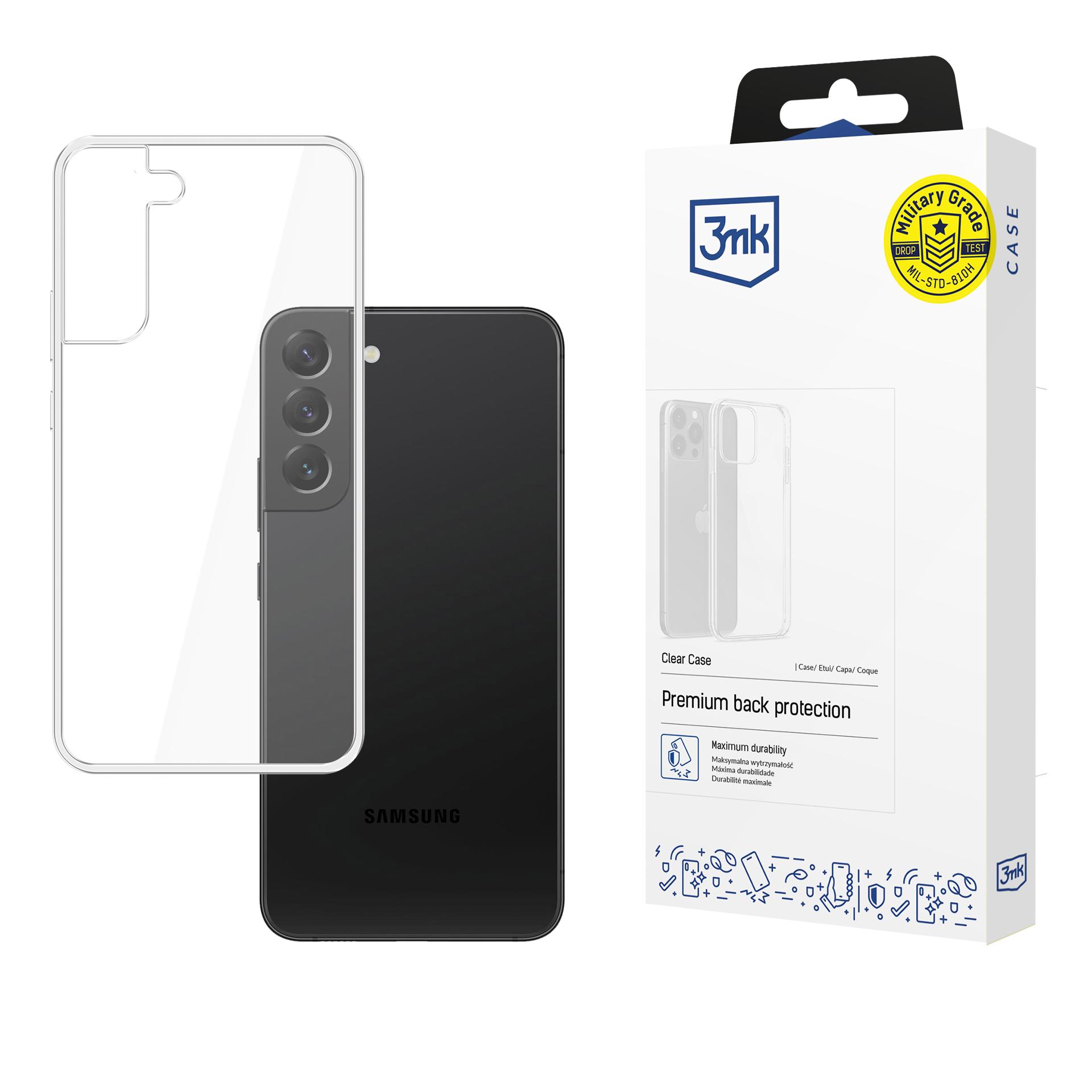 3mk Clear Case skaidrus dėklas Sam S906 S22 Plus