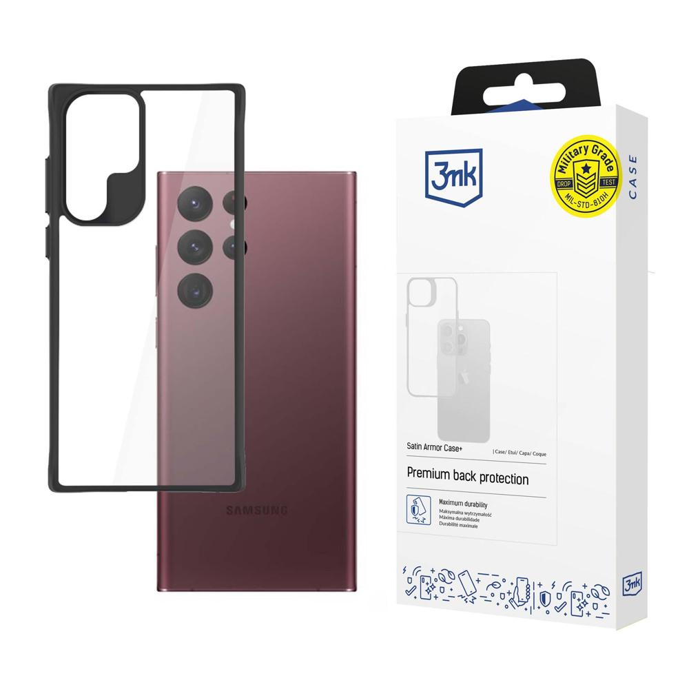 3MK SatinArmor + dėklas telefonui Sam S908 S22 Ultra karinio standarto