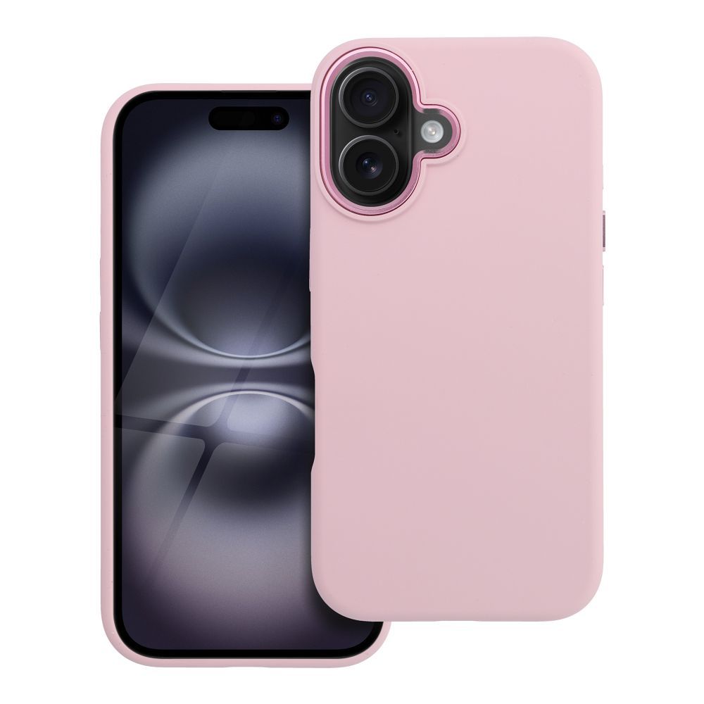 Dėklas skirtas iPhone 16 Forcell F-Protect Frame Premium suderinamas su Magsafe rožinis