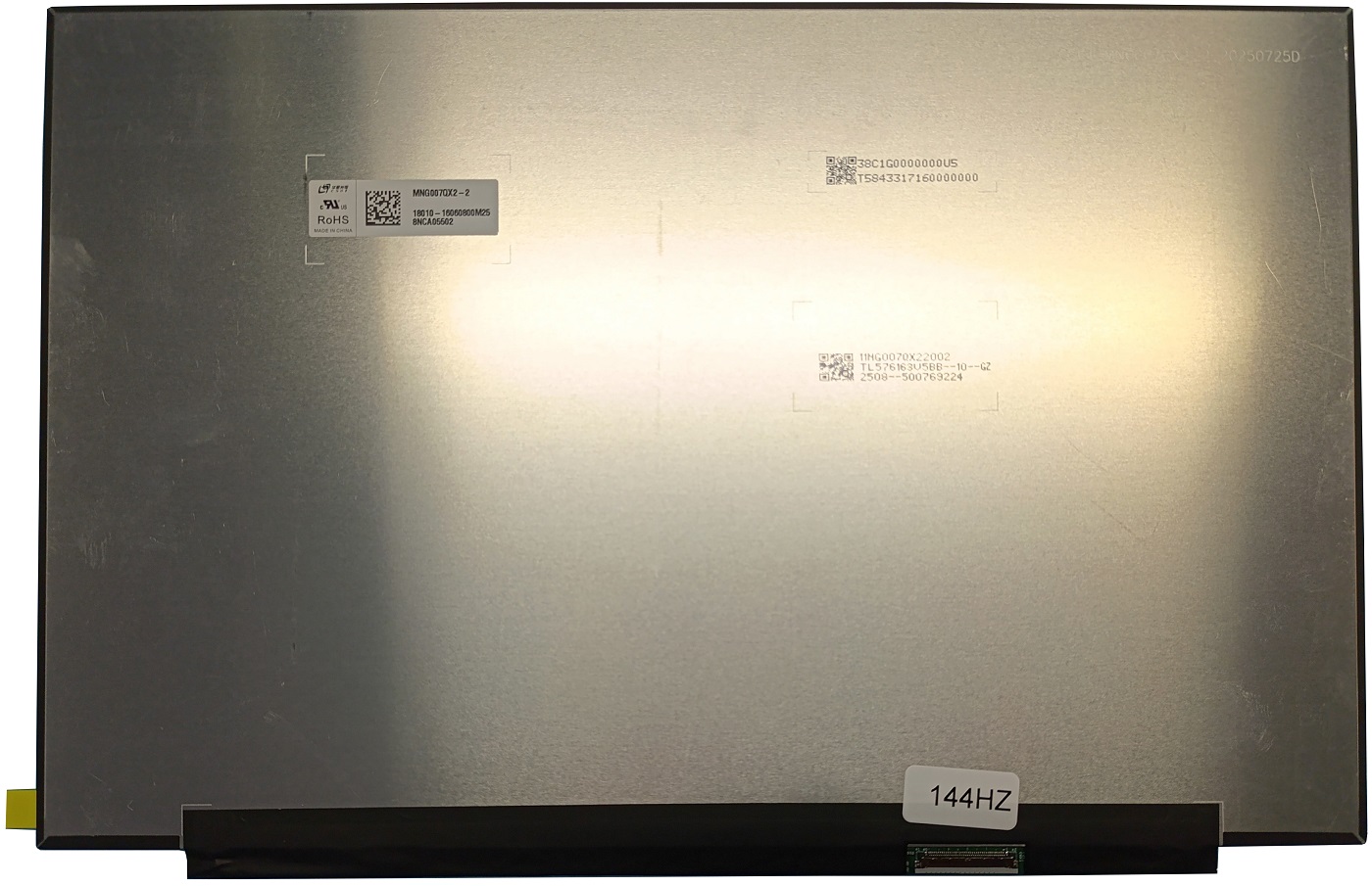 Ekranas 16.0", 1920x1200, 144Hz, matinis, 40pin, dešinėje, IPS