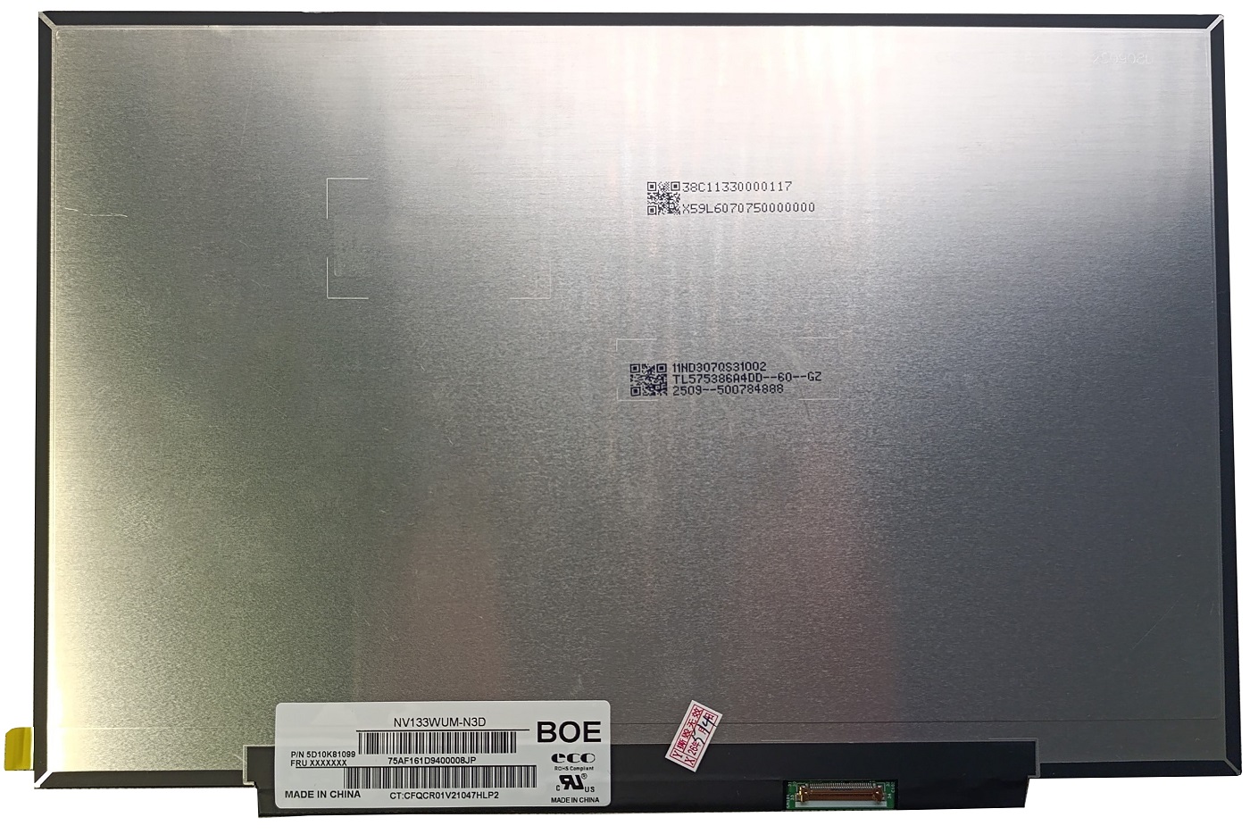 ЖК-экран 13,3 дюйма, 1920x1200, WLED, IPS, SLIM, матовый, 30-контактный разъем (справа), A+