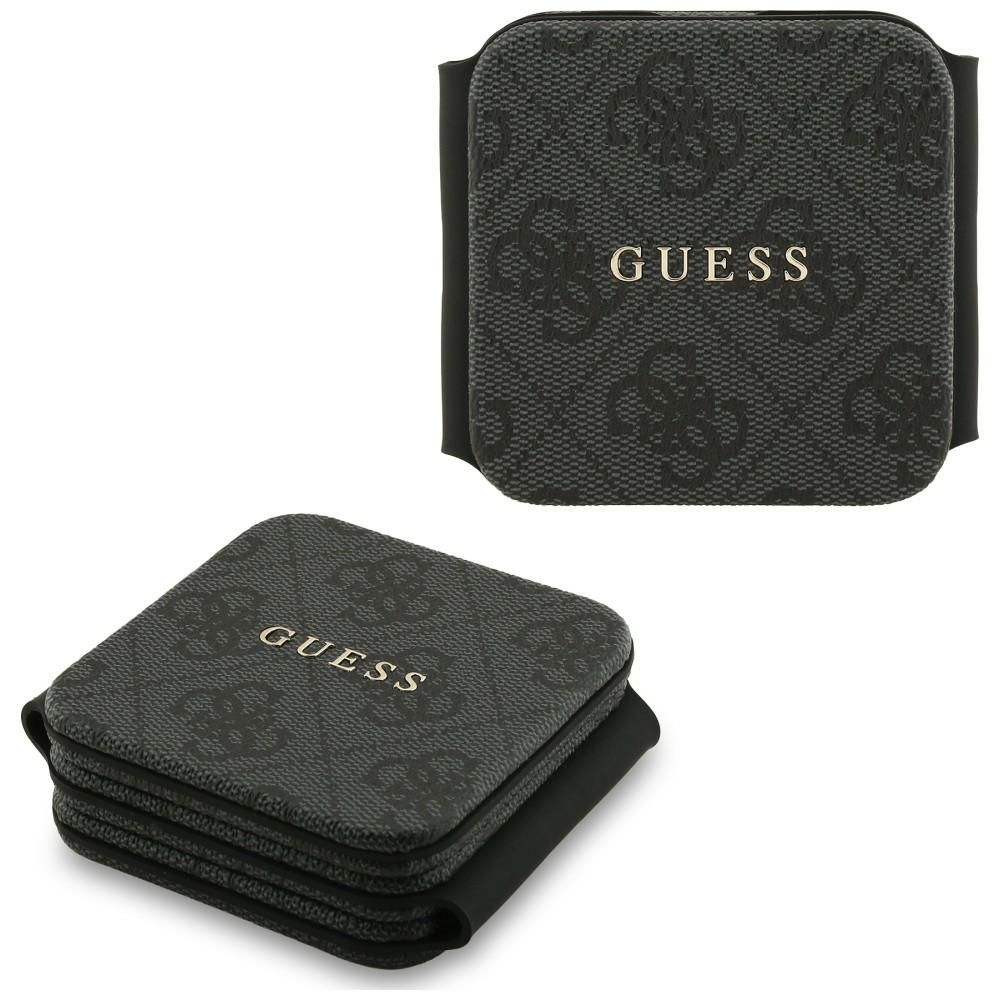 Belaidis įkroviklis 3in1 suderinamas su MagSafe 15W GUESS GUE005639 juodas
