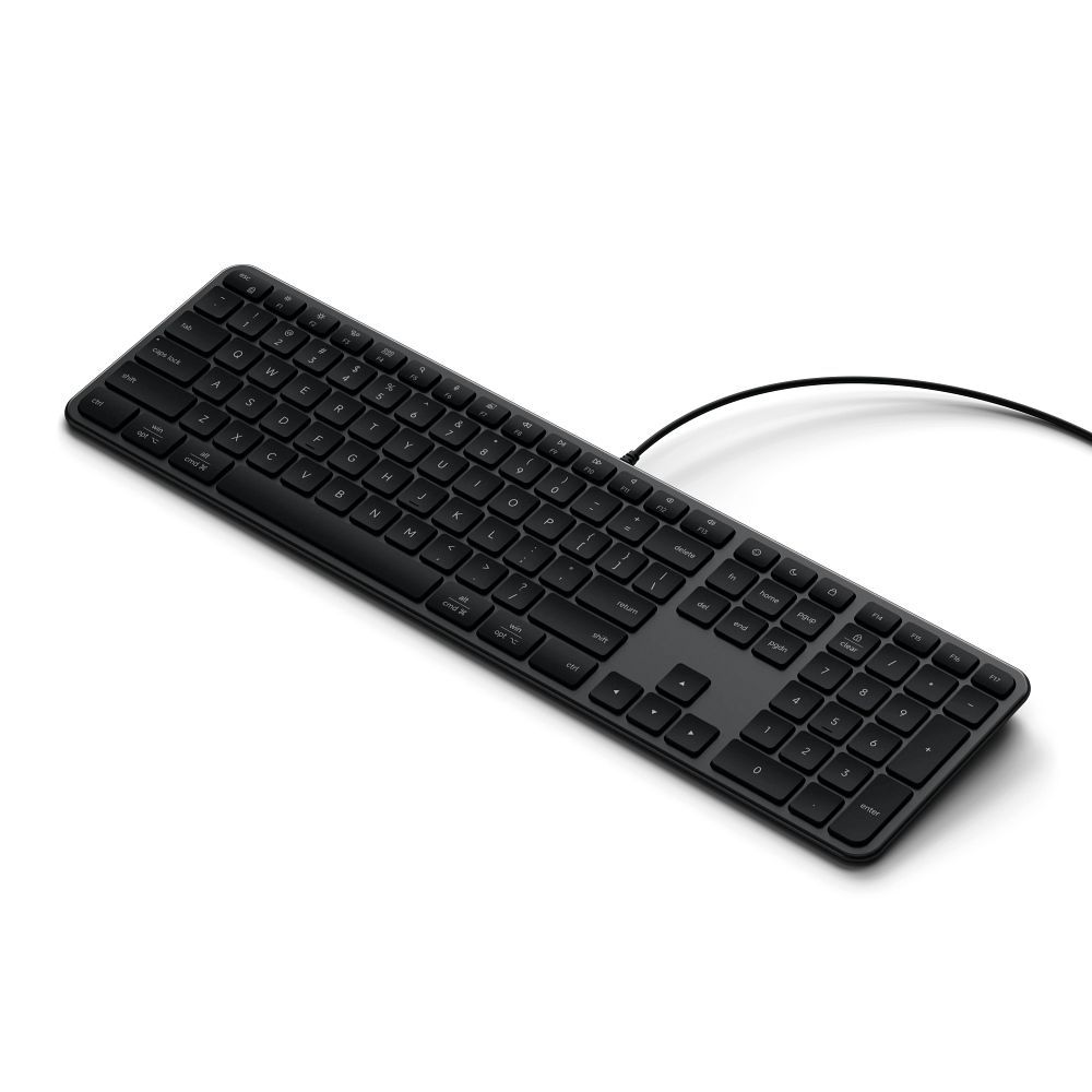 Laidinė klaviatūra USB A/USB C QWERTY Dual (Mac/Windows) Satechi Slim LX3 Wired tamsiai juoda