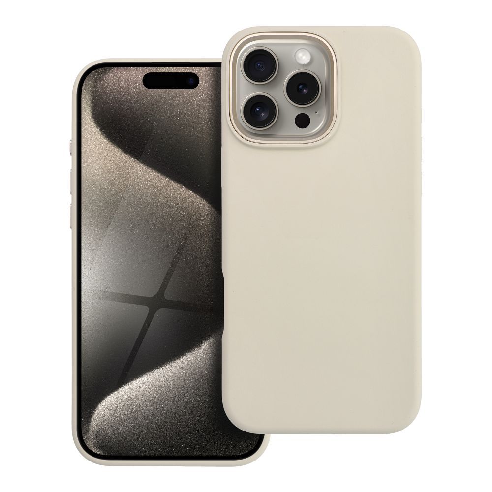 Case for iPhone 16 PRO MAX Forcell F-Protect Frame Premium compatible with Magsafe antique white