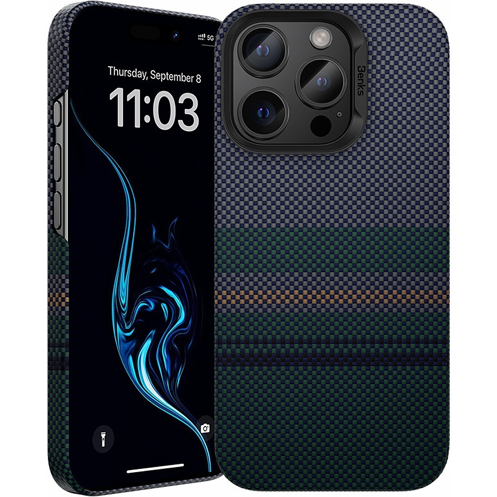 Benks Magnetinis Armor Air Aurora Kevlar 600D dėklas Iphone 16 Pro