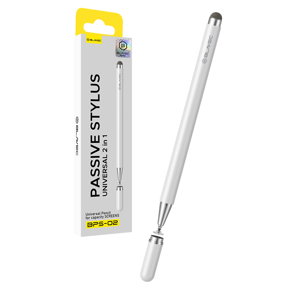 Blavec Passive Stylus Pen BPS-02 Universal 2 in 1 (BPS02-UW) белый