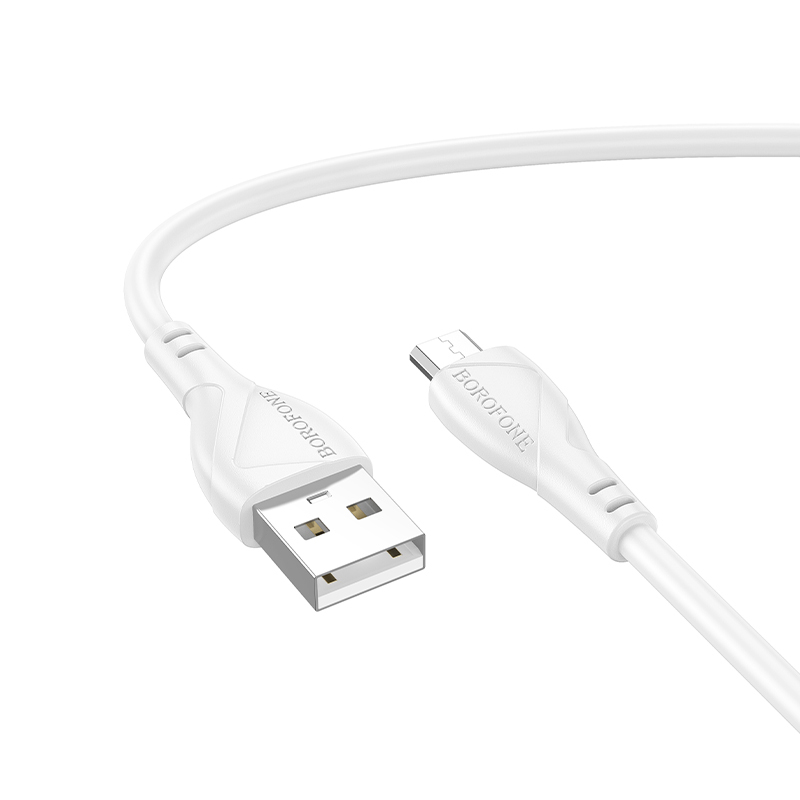 Borofone laidas BX121 Energy - USB į Micro USB - 2,4A 1 metras baltas