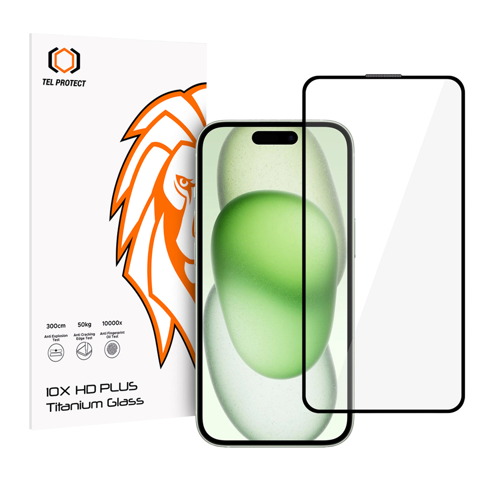 Grūdintas stiklas Tel Protect 10X HD Plus Titanium iPhone 16 (voke)