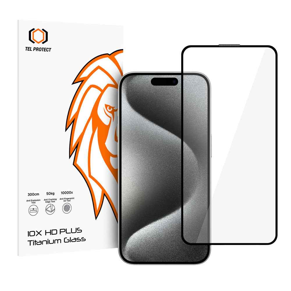 Grūdintas stiklas Tel Protect 10X HD Plus Titanium iPhone 16 Pro/17 (voke)