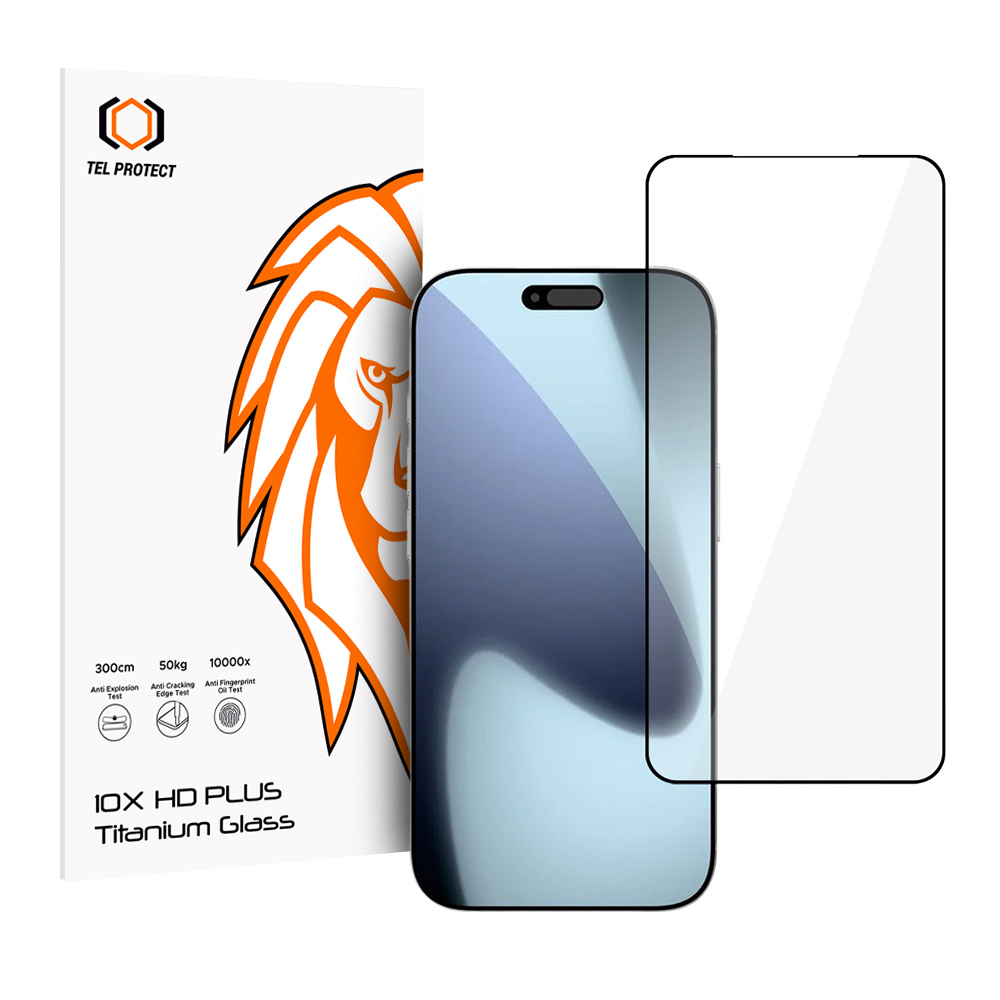 Grūdintas stiklas Tel Protect 10X HD Plus Titanium iPhone 17 Pro (voke)