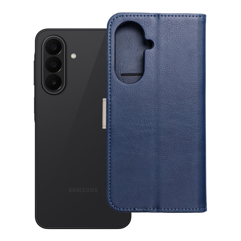 Atverčiamas dėklas Samsung A27 Split Book, tamsiai mėlynas ir kreminis