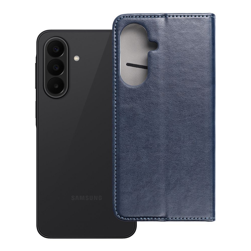 Atverčiamas dėklas Samsung A27 Smart Magneto, tamsiai mėlynas