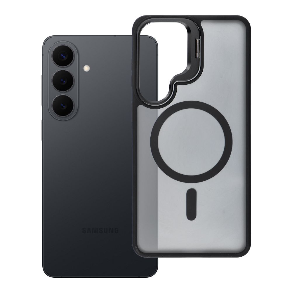 Dėklas skirtas Samsung S26 PLUS Forcell F-Protect Shadow Stand Premium suderinamas su MagSafe juodas
