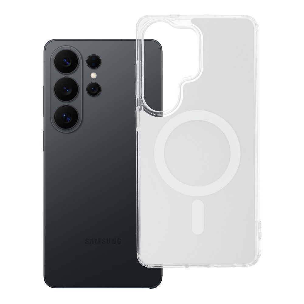 Case for Samsung S26 ULTRA Clear Fusion Mag Cover compatible with MagSafe white