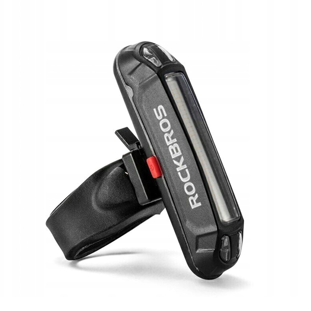 Rockbros A54BK galinis dviračio žibintas + Micro USB - USB-A laidas - juodas