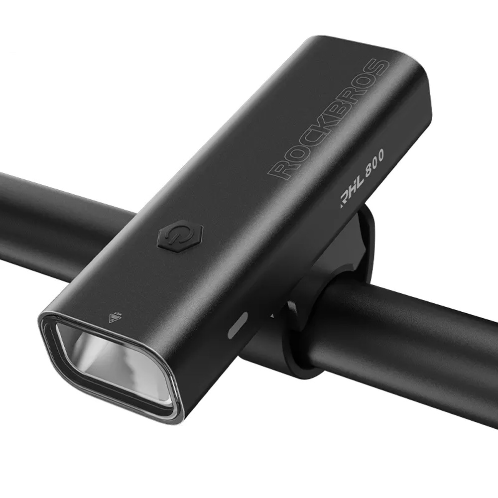 Rockbros 24710012001 priekinis dviračio žibintas 800 lm + USB-C - USB-A laidas - juodas