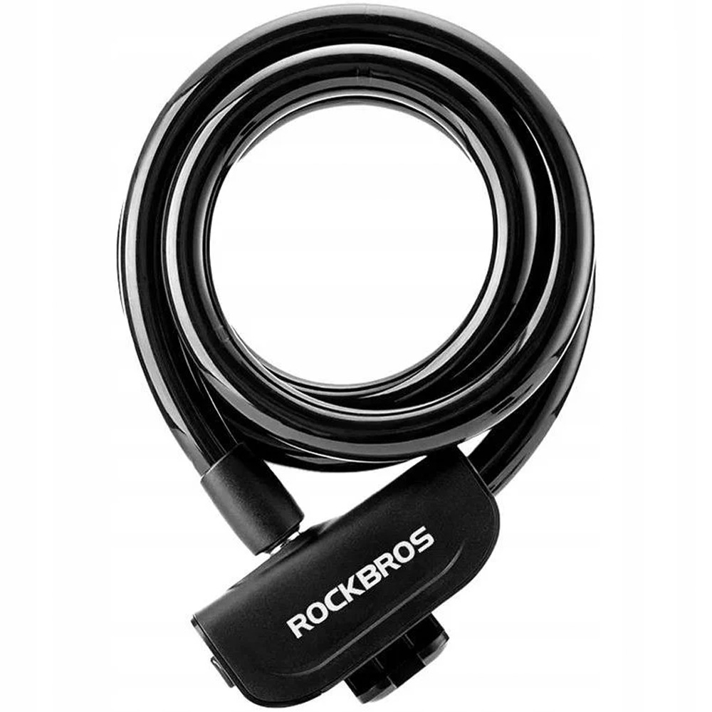 Rockbros RKS515-BK 1.1 m dviračio spyna su raktu - juoda
