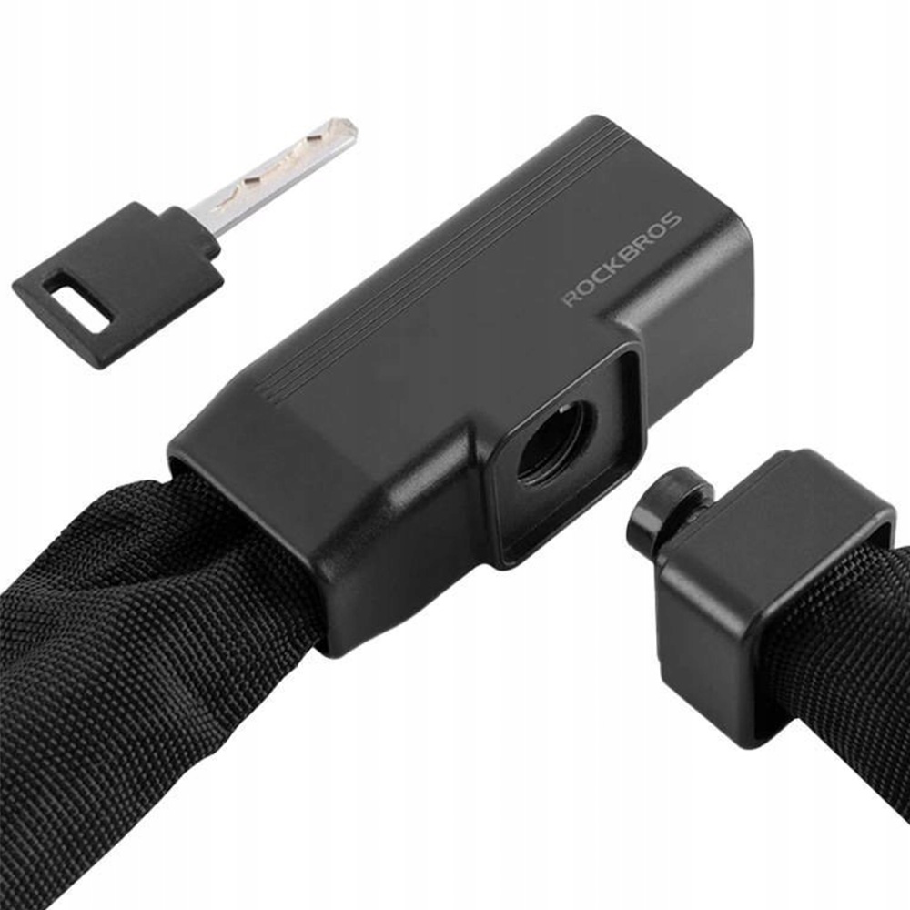 Rockbros 32430708001 0.97 m dviračio spyna su raktu - juoda