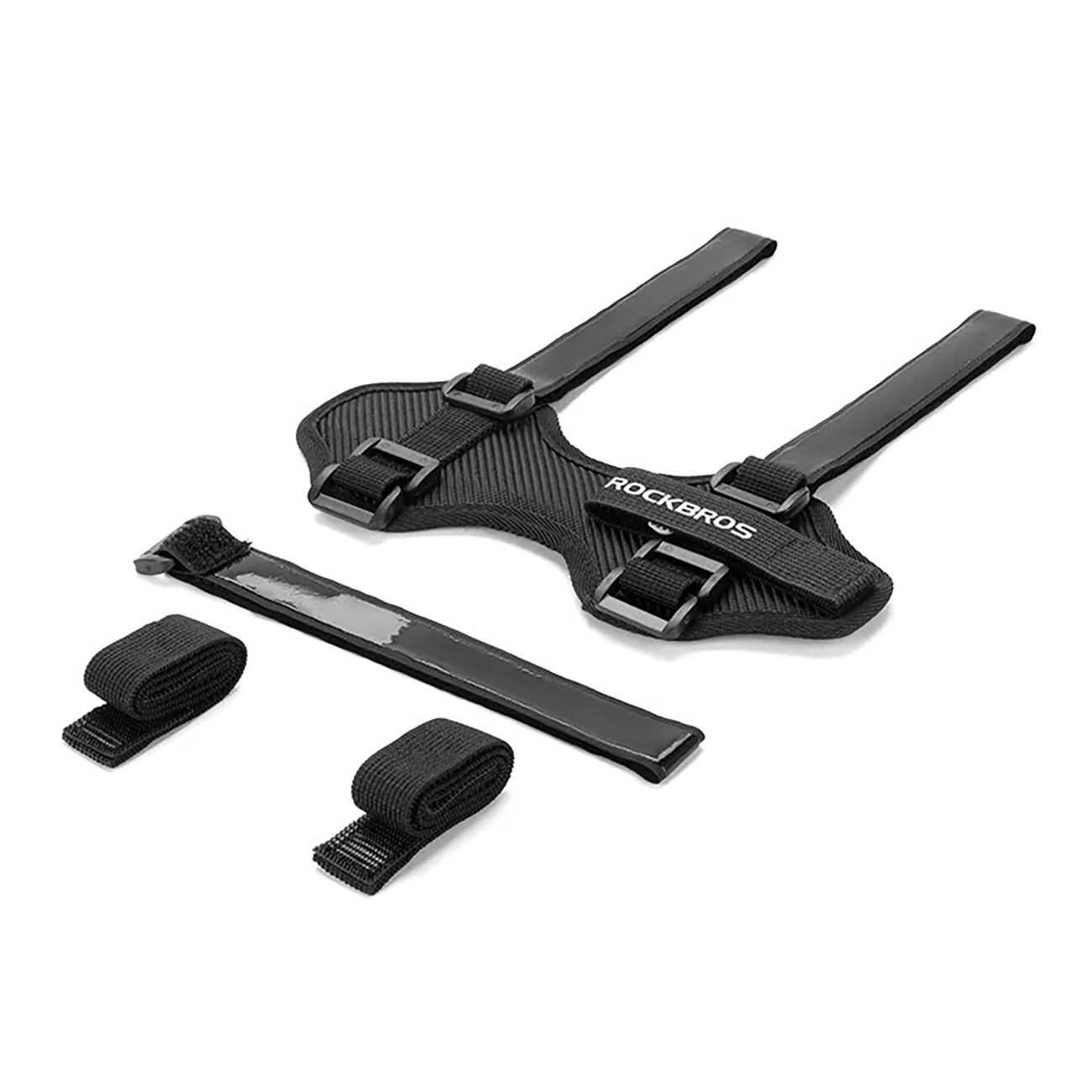Rockbros 50210064001 Velcro dviračio dirželis Bluetooth garsiakalbiui arba gertuvei - juoda