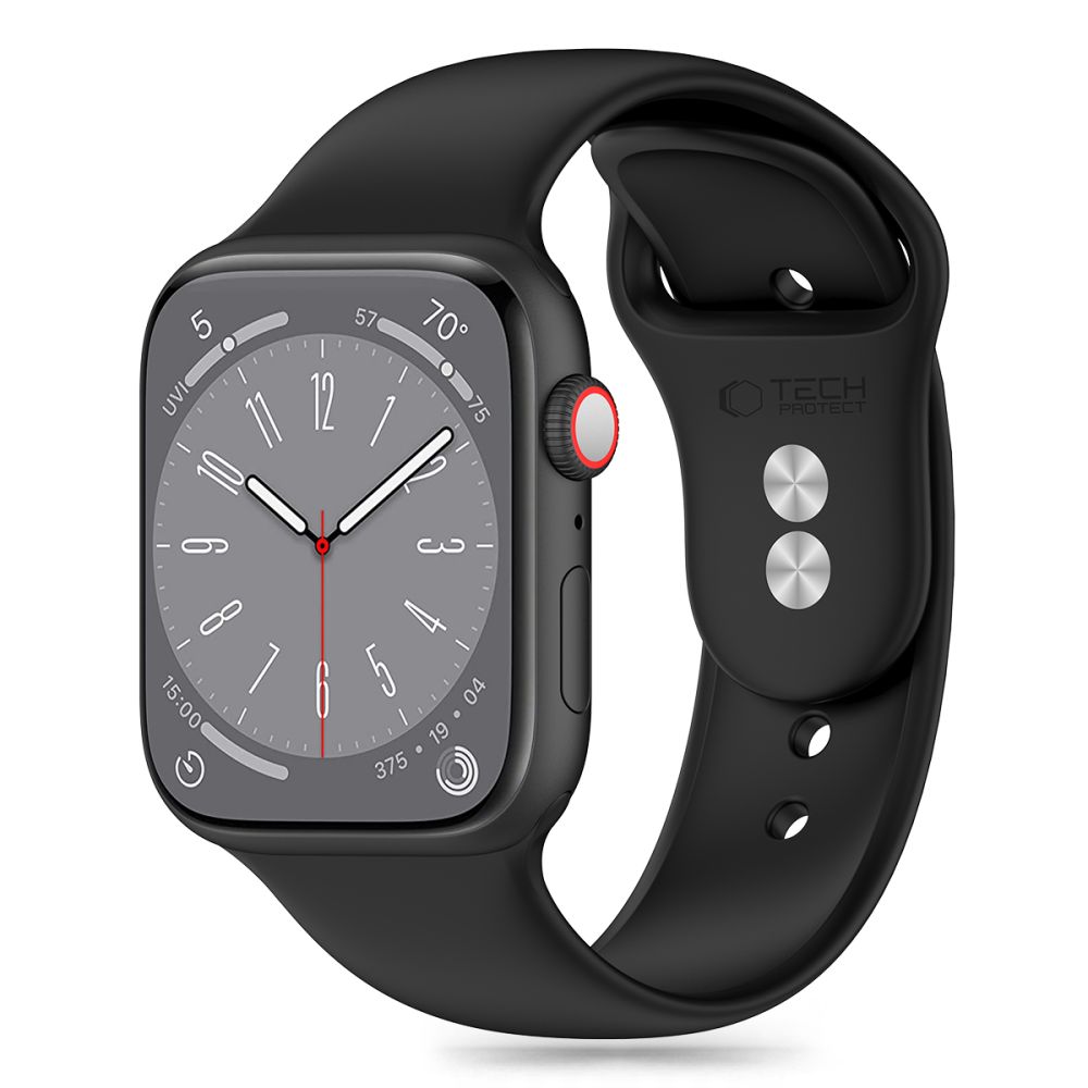 TECH-PROTECT SILICONE APPLE WATCH 4 / 5 / 6 / 7 / 8 / 9 / SE (38 / 40 / 41 MM) JUODAS
