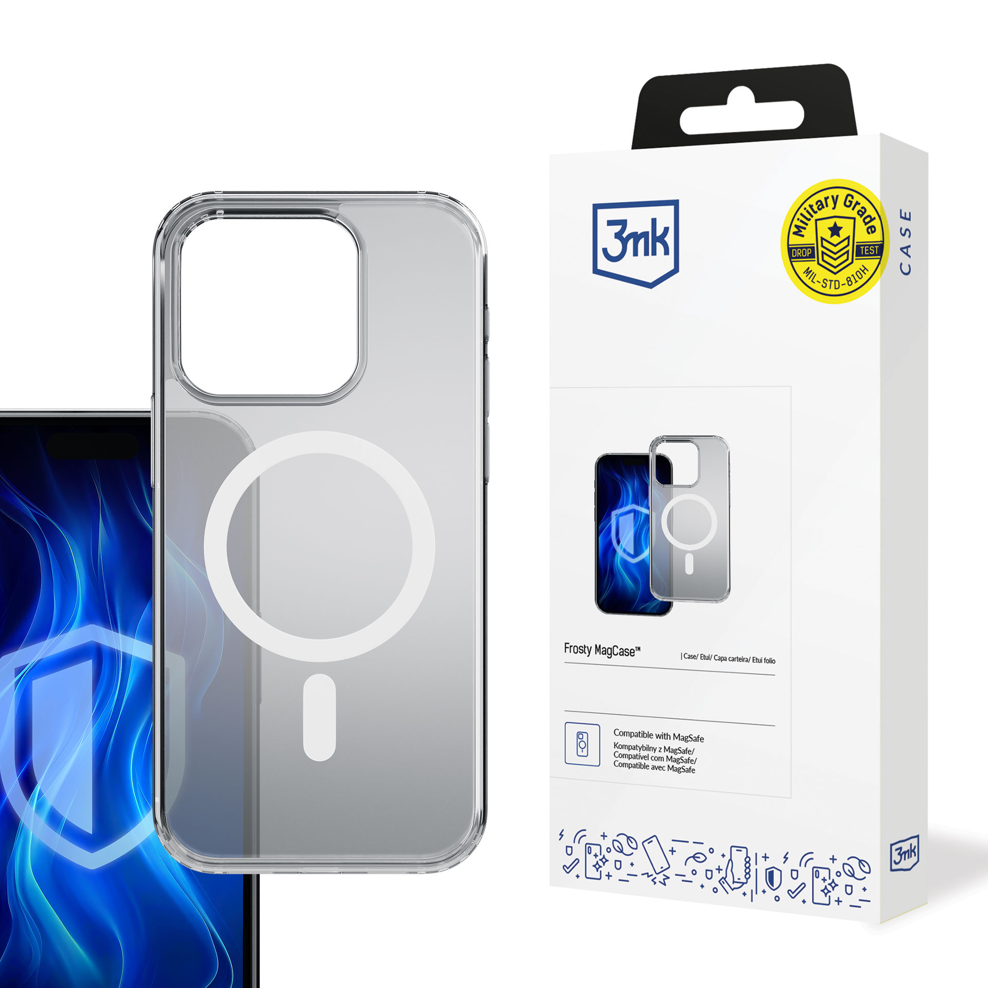 3mk Frosty MagCase белый Чехол для Apple iPhone 15 Pro Max - белый