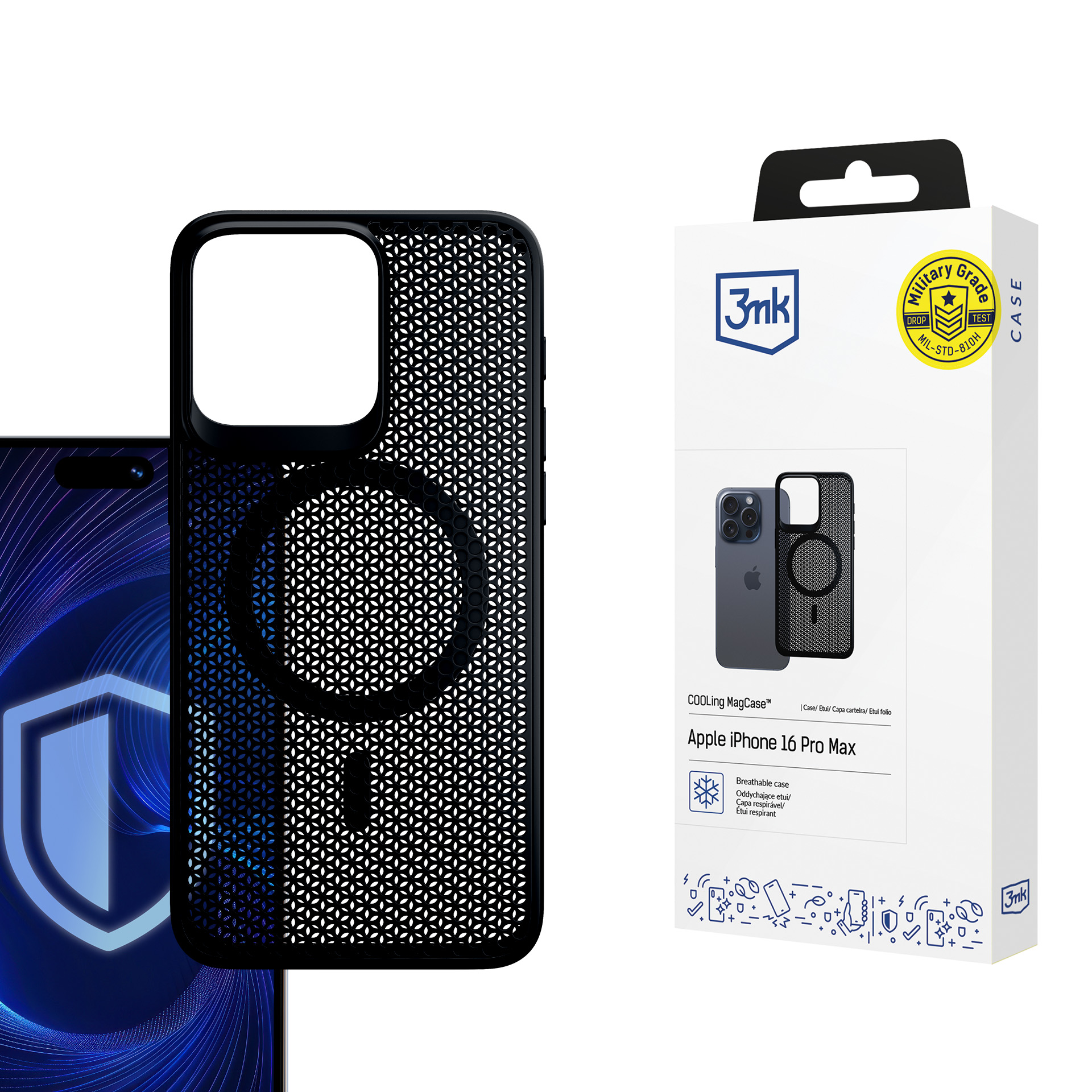 3mk COOLing MagCase Чехол для Apple iPhone 16 Pro Max - чёрный