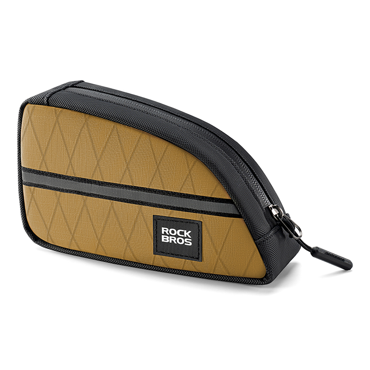 Rockbros trikampis dviračio rėmo krepšys 0.8 l - ruda