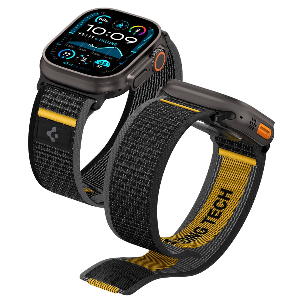 SPIGEN ATHLEX AIR APPLE WATCH 6 / 7 / 8 / 9 / 10 / SE / ULTRA 1 / 2 (44 / 45 / 46 / 49 MM) ACTIVE juodas