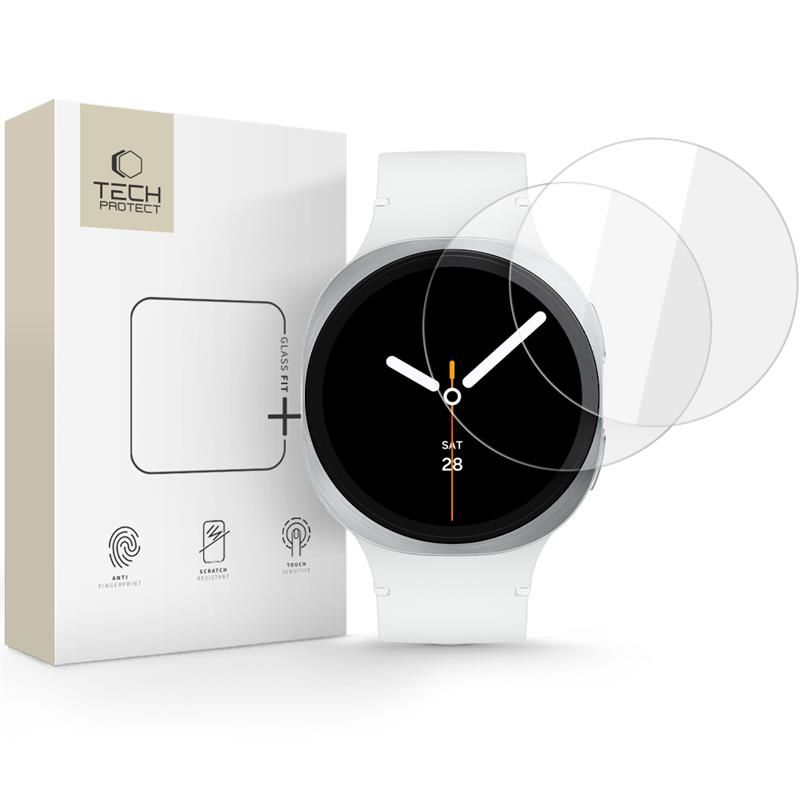 Tech-Protect Glass Fit+ закалённое стекло 2 шт. для Samsung Galaxy Watch 8 40mm - прозрачное