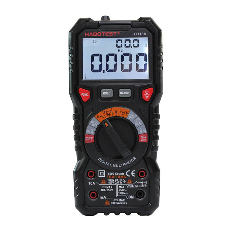 Skaitmeninis multimetras su žibintuvėliu Habotest HT118A, True RMS, NCV