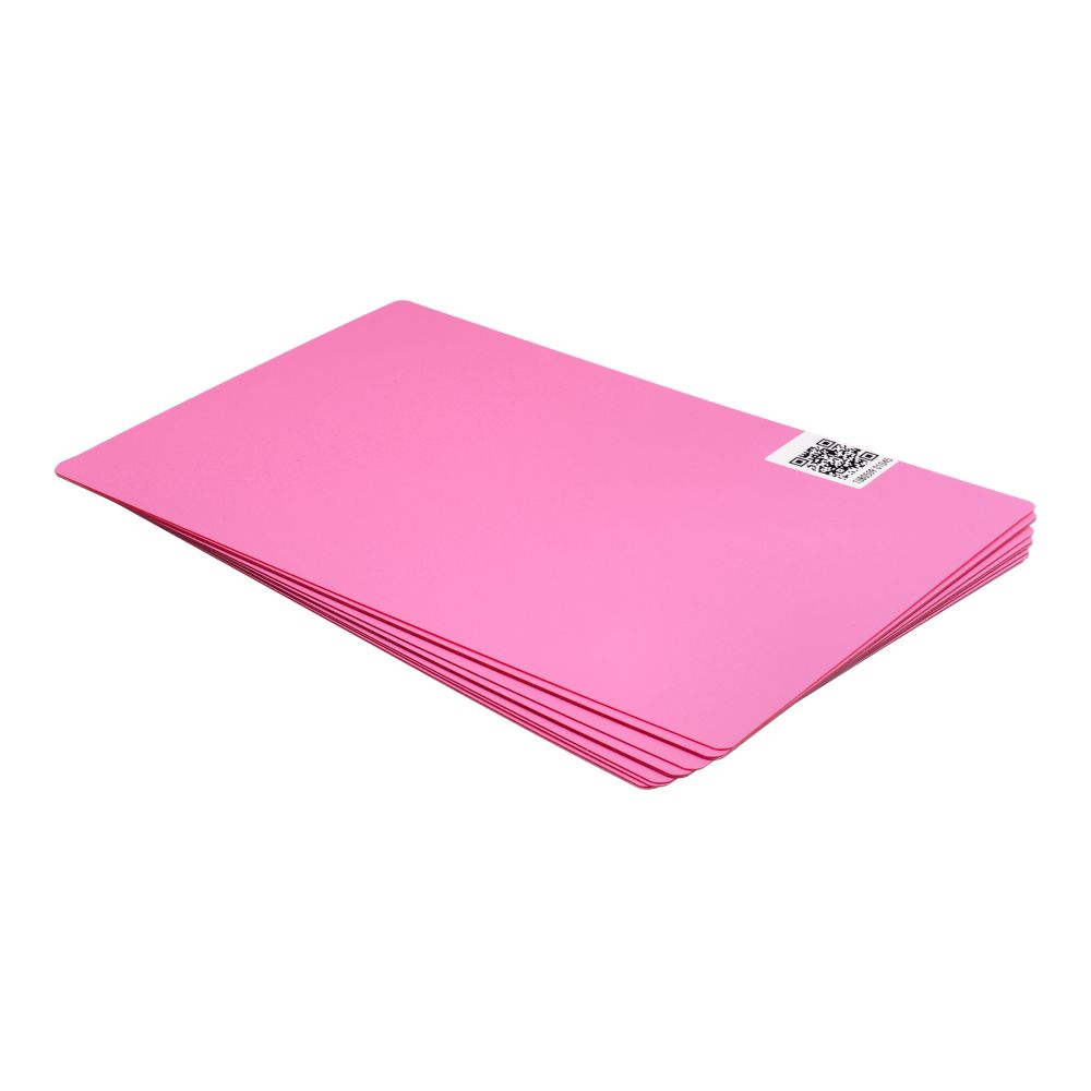 Plėvelė galiniam dangteliui 180 x 120 mm 10 vnt. - rožinė su brokatu